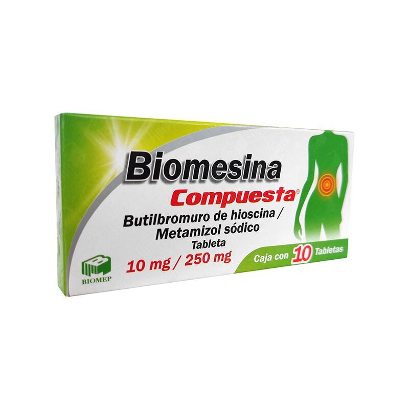 Biomesina Compuesta 10/250 Mg 10 Grageas image number null