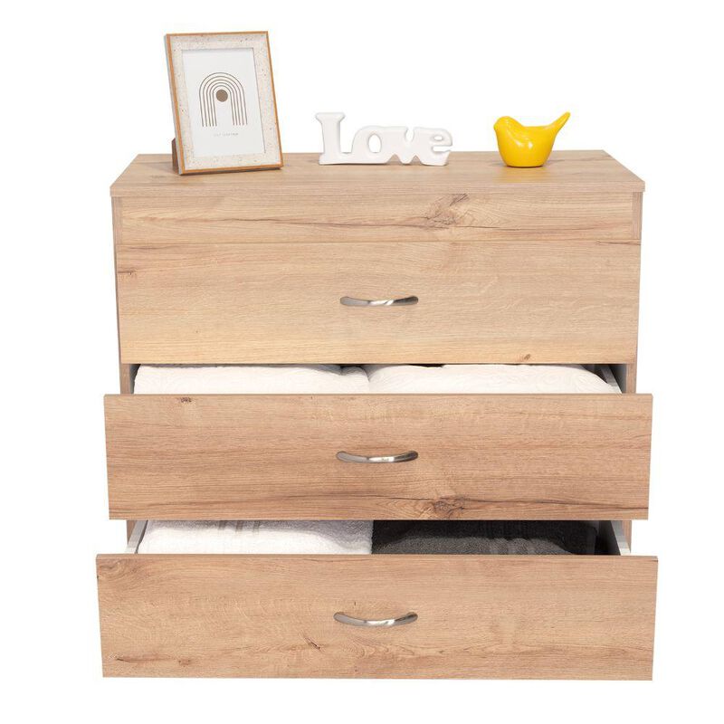 C&oacute;moda Organizador Conor Caf&eacute; Claro y Blanco co... image number null