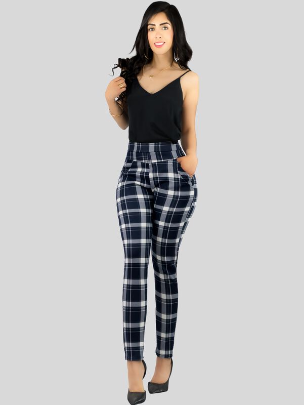 Set 2 Jeggins Mujer Legging Pantal&oacute;n A Cuadro L... image number null