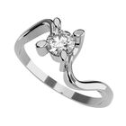 Anillo de Compromiso en Oro Blanco 10K con Circonia -  Talla:4.5/ FJ591-10W-CZ-45