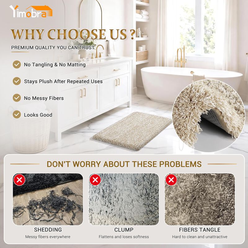 Alfombra De Ba&ntilde;o Yimobra 43 &times; 26 cm Lavable Ult... image number null