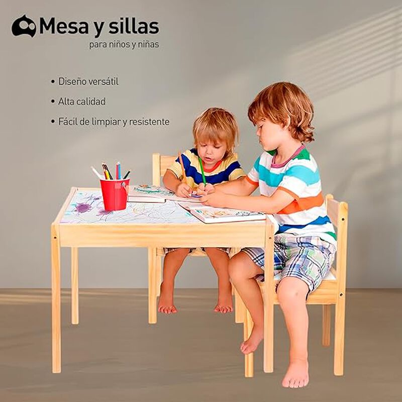 Set de Mesa y Sillas Montessori para Ni&ntilde;os Blue... image number null