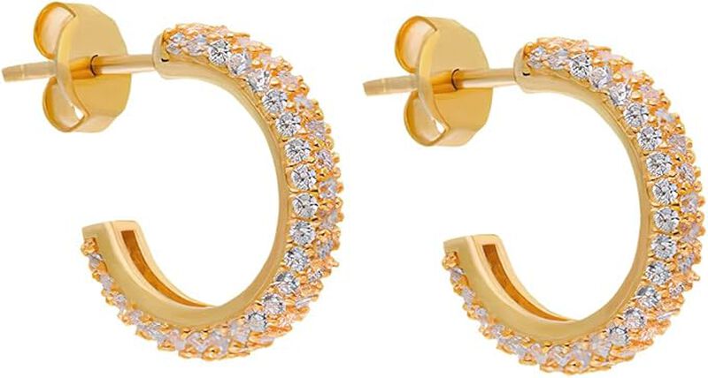 Aretes Chapa de Oro 18K Bluelander image number null