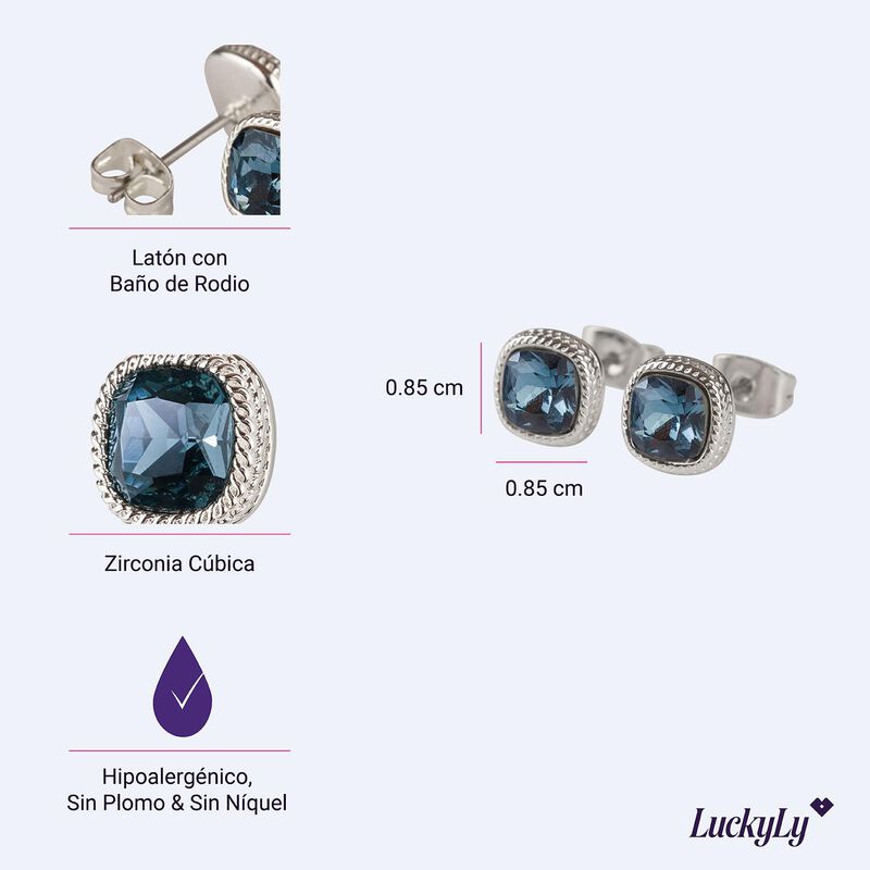 Aretes Mujer Oro 14k Plata Zirconia, Regalos Jo... image number null