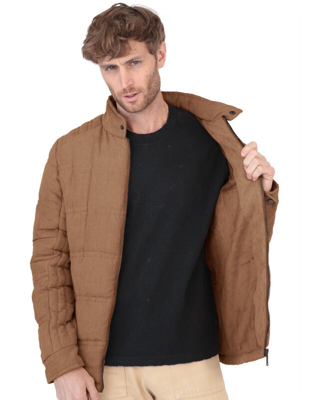 Chamarra Caballero Acolchada Casual Café Roosel... image number null