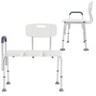 Silla Banco de Transferencia con Extensi&oacute;n para Ducha con Respaldo y Brazo Lateral Soporta 110 Kg| Silla para Ba&ntilde;o Adulto Mayor con Altura Ajustable 81&ndash;90 cm | Antideslizante, F&aacute;cil Ensamble y Limpieza