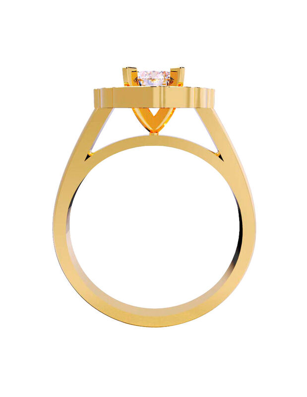 Anillo de Compromiso de 14K con Diamante de Lab... image number null