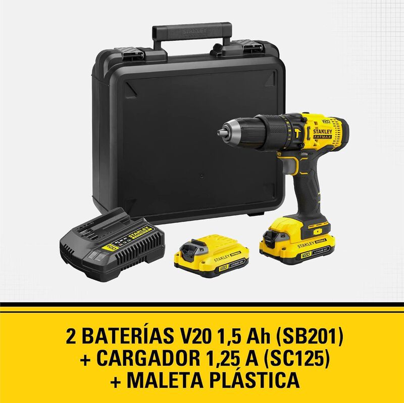 Rotomartillo Stanley 20v 1/2" Inal&aacute;mbrico Con 2... image number null