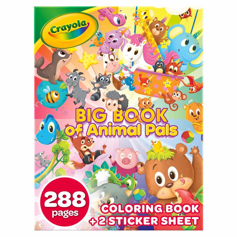 Libro De Colorear Crayola Big Book Of Animal Pa... image number null