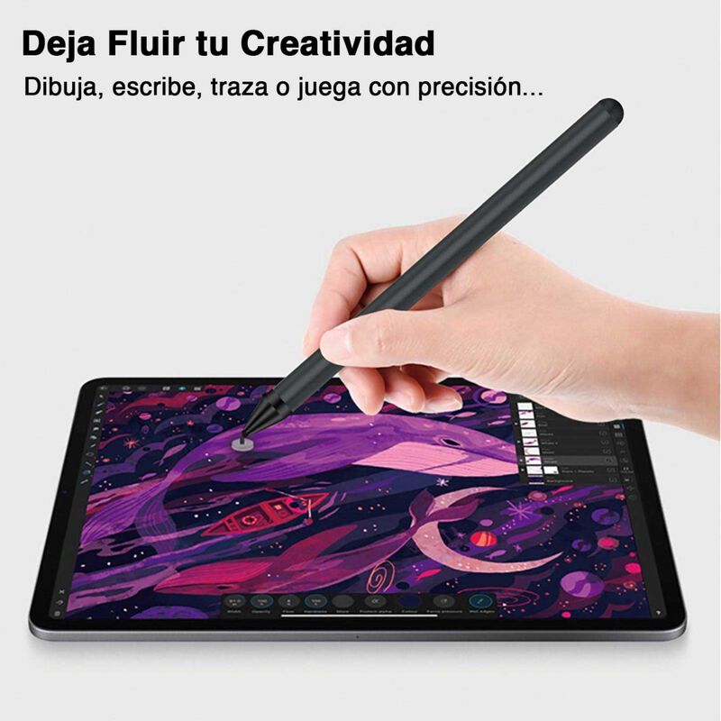 Pluma Stylus Mybat Universal Negra Punto Fino C... image number null