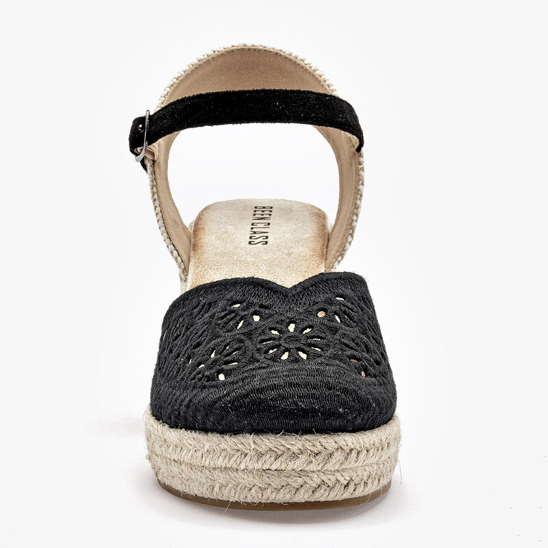 Been Class alpargata plataforma para mujer negr... image number null
