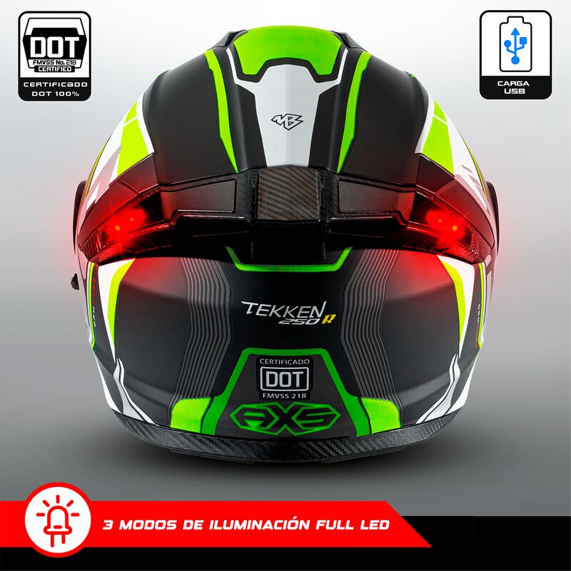 Casco Certificado Abatible Tekken Talla Xl Con ... image number null