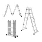 Escalera Multiposiciones Plegable de 3.3 Metros con Capacidad 150 Kg de 12 Peldaños Bluelander