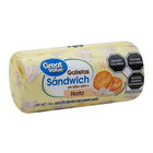 Galletas Great Value con relleno sabor nata 150 g