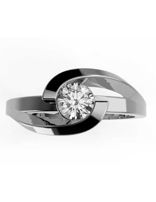 Anillo de Compromiso de 14K con Diamante de Lab... image number null