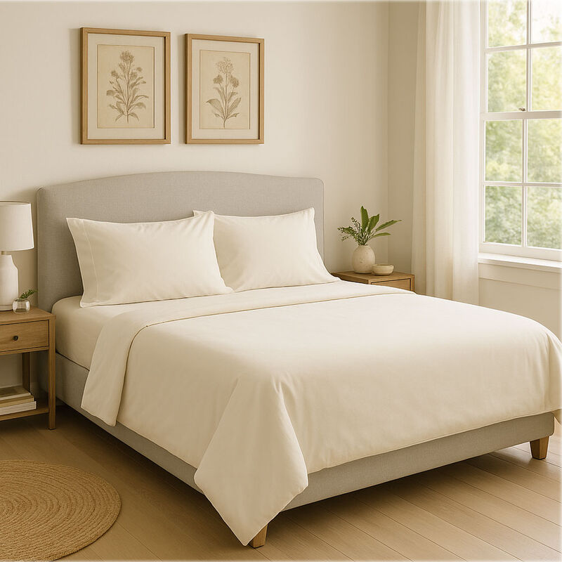 Juego de S&aacute;banas Tacto Algod&oacute;n Suaves y Durader... image number null