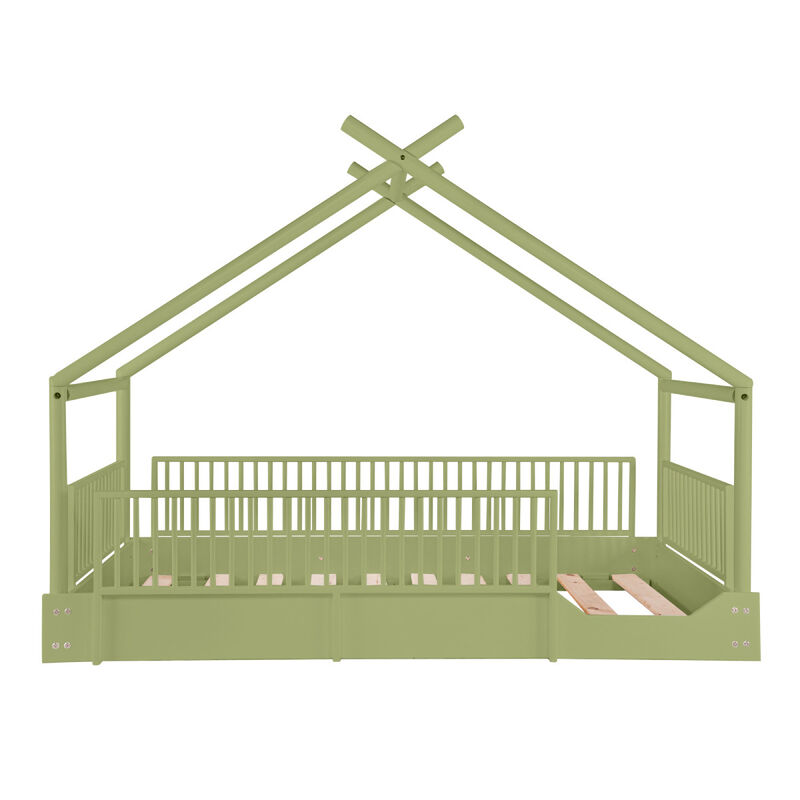 Cama Moderna Montessori de Madera con Barandale... image number null