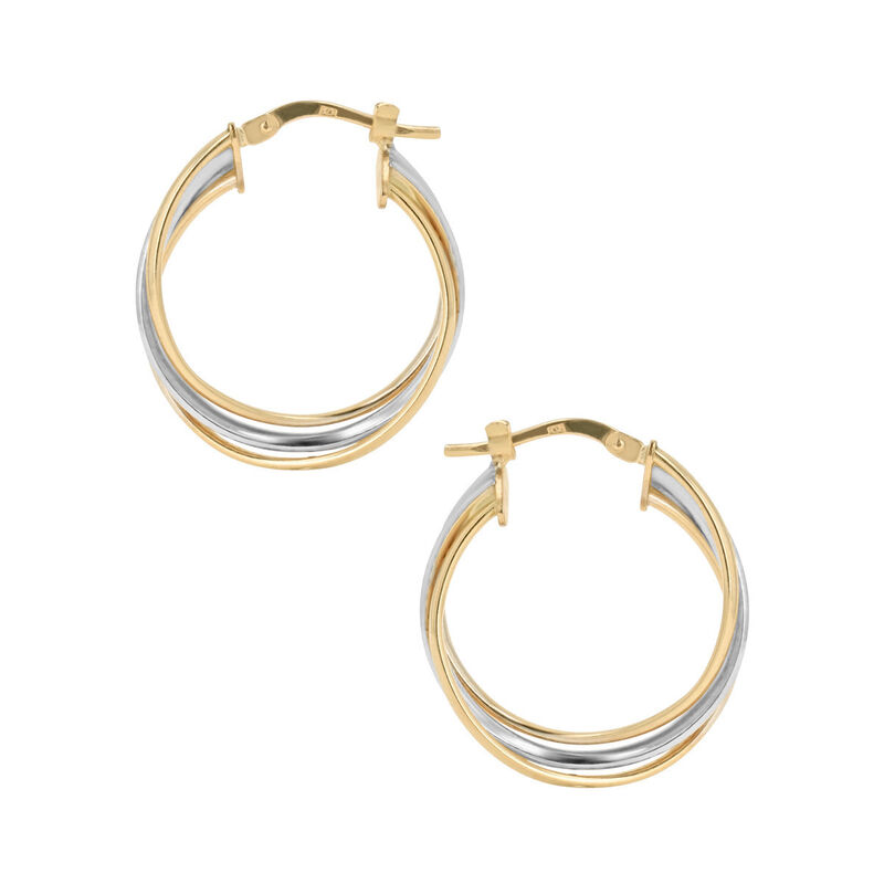 Arracadas Bicolor Oro 10k 20mm (sku B) | Bizzar... image number null