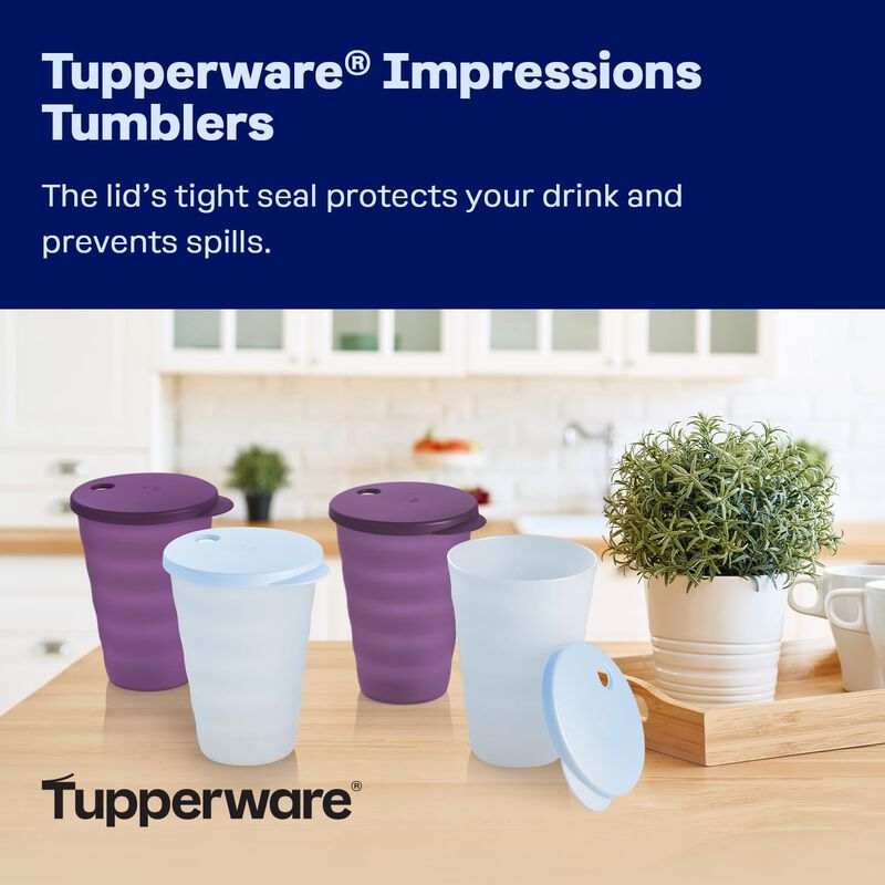 Juego De Vasos Tupperware 500 ml 4 Unidades Azu... image number null