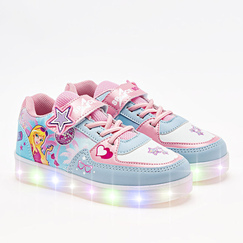 Space Boys Tenis urbano para ni&ntilde;a azul rosa bla... image number null