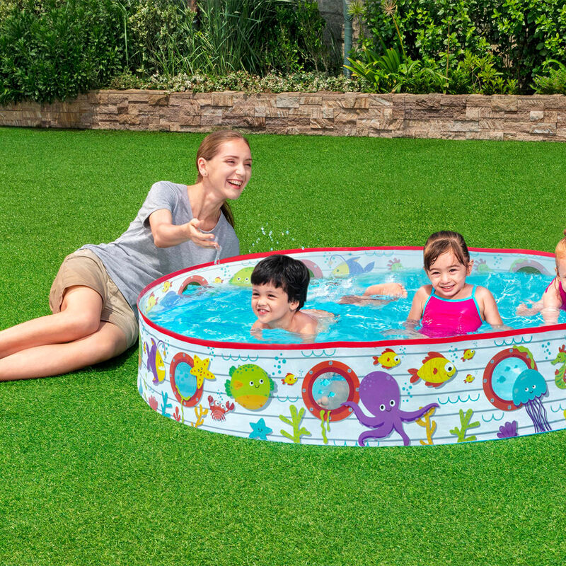 Alberca R&iacute;gida Redonda Decorada Mar 1 Modelo 1.... image number null