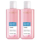 T&oacute;nico L'oreal Paris Skincare Hydrafresh Sin Alcohol 2x250 Ml