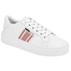 Moramora Tenis urbano para mujer blanco rosa