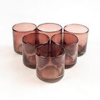 Vasos  Set de 6 Vasos de Vidrio Soplado Amatista Marea Baja