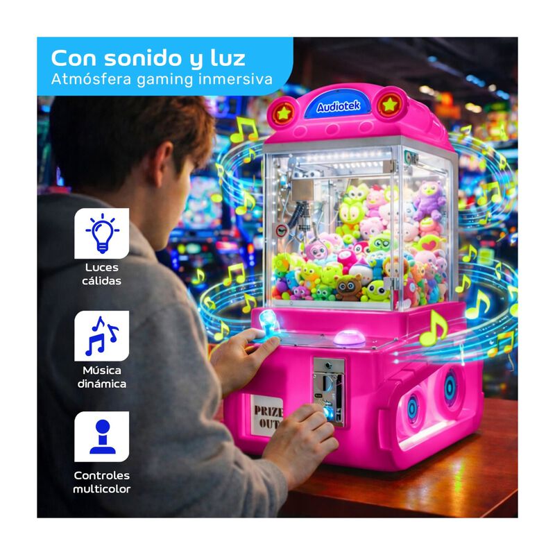 Maquina Garra Peluches Mini Doll Caza Sonido Lu... image number null