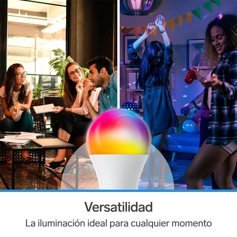 3 focos LED Wi-Fi RGB-W con control remoto image number null