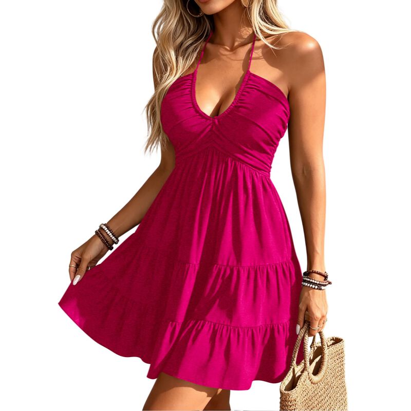Vestido Mini Halter Sin Espalda Soly Hux image number null