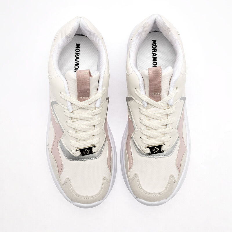 Moramora tenis para mujer latte rosa plata cod ... image number null