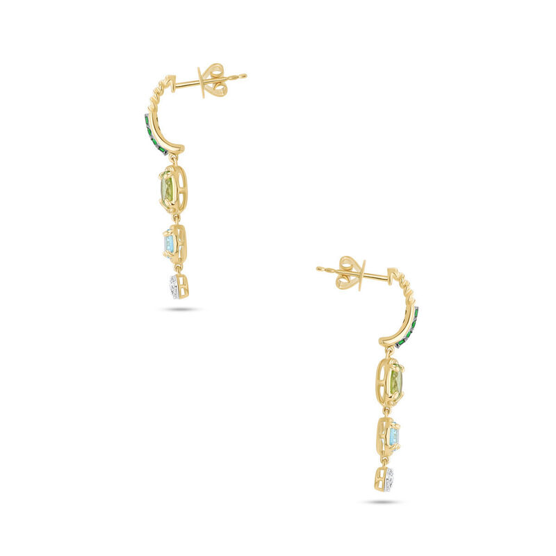 Aretes De Oro Amarillo 10k Con 3pts De Diamante... image number null