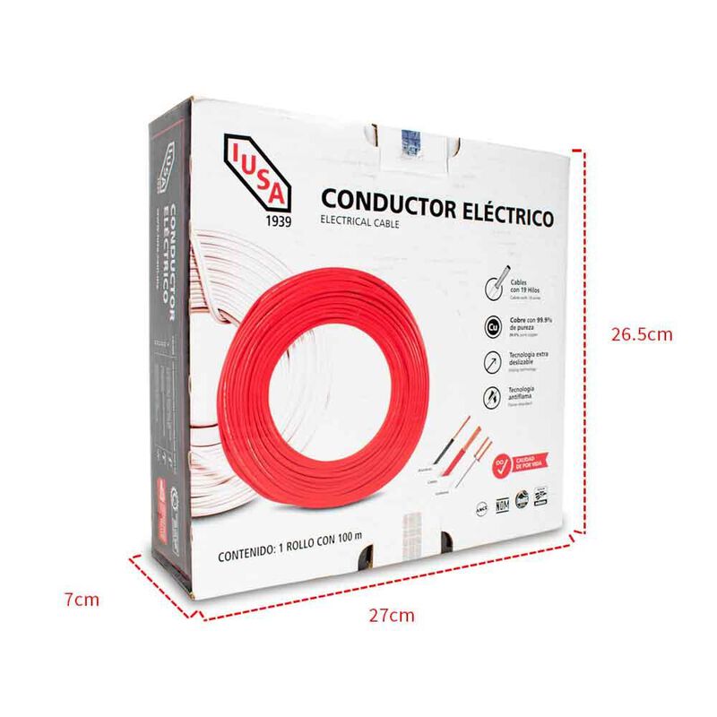Cable THW-LS/THHW-LS CE RoHS 10 AWG en caja col... image number null