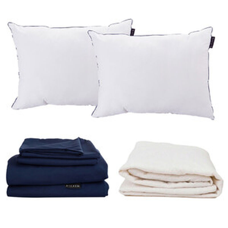 S&aacute;banas Queen Size Dicasa Softy Azul Marino + P... image number null