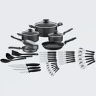Batería de Cocina Tramontina 20399/079 + Cuchillos + Ollas de Chef 38 Piezas  Negro