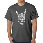 Camiseta Word Art Para Hombre - G&eacute;neros de Heavy Metal - Gris