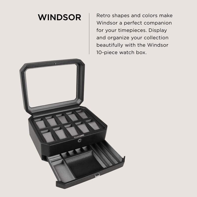 Caja Para Relojes Wolf Windsor De 10 Piezas Con... image number null