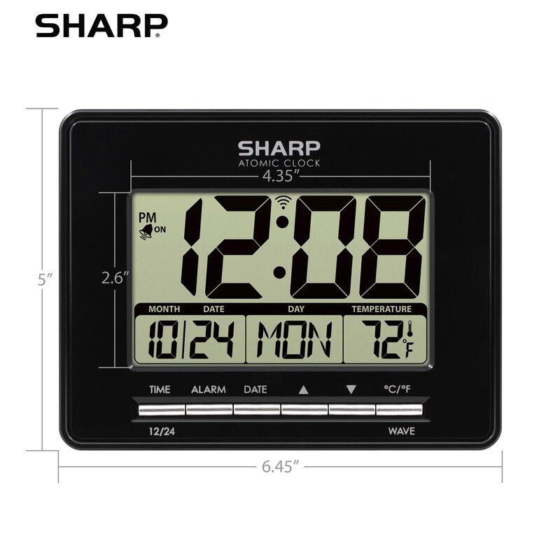 Reloj De Escritorio Atomic Sharp Spc932 Con Aju... image number null