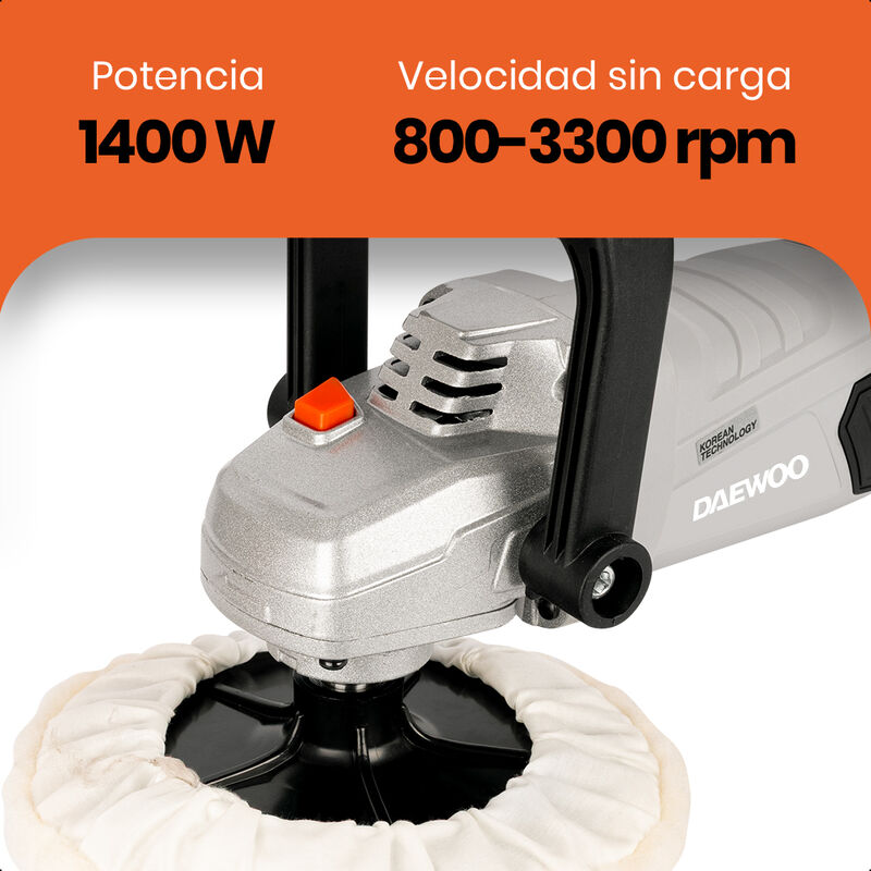 Daewoo Pulidora Orbital 1400w 3300 Rpm 6 Veloci... image number null