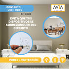 Pack 5 piezas Enchufe Inteligente + Usb C Smart Home Wi-fi Avia By Igoto