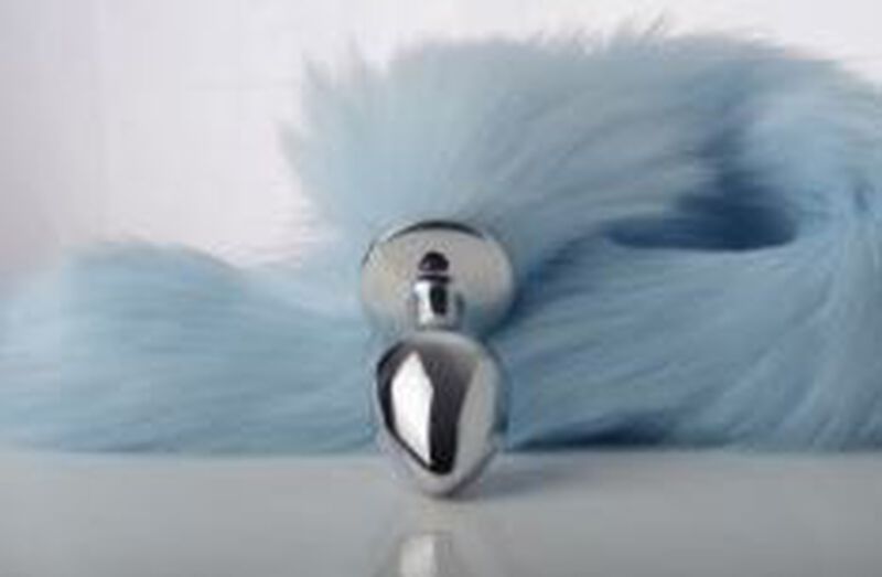 COLITA DE ZORRO ANAL AZUL BUTT image number null