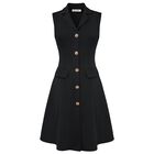 Vestido de Trabajo Grace Karin sin Mangas Negro Talla L