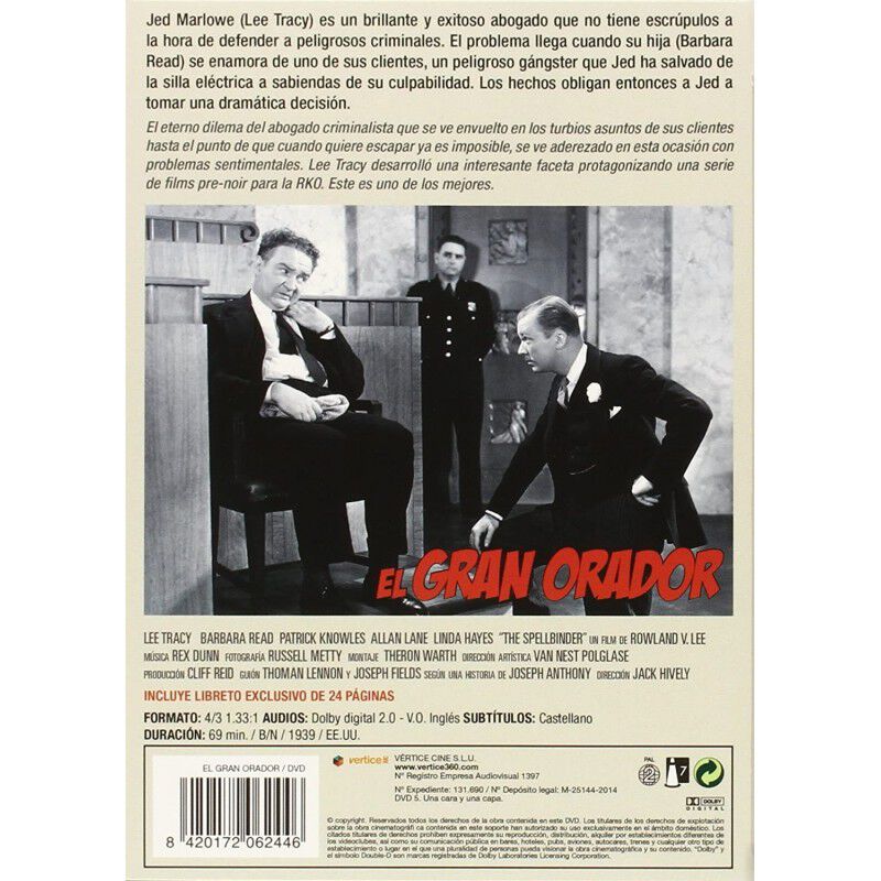 El Gran Orador (cine Negro Rko, Vos) [dvd] (193... image number null