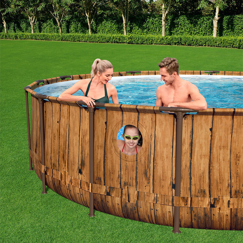 Alberca R&iacute;gida Redonda con Estructura Bomba Fil... image number null