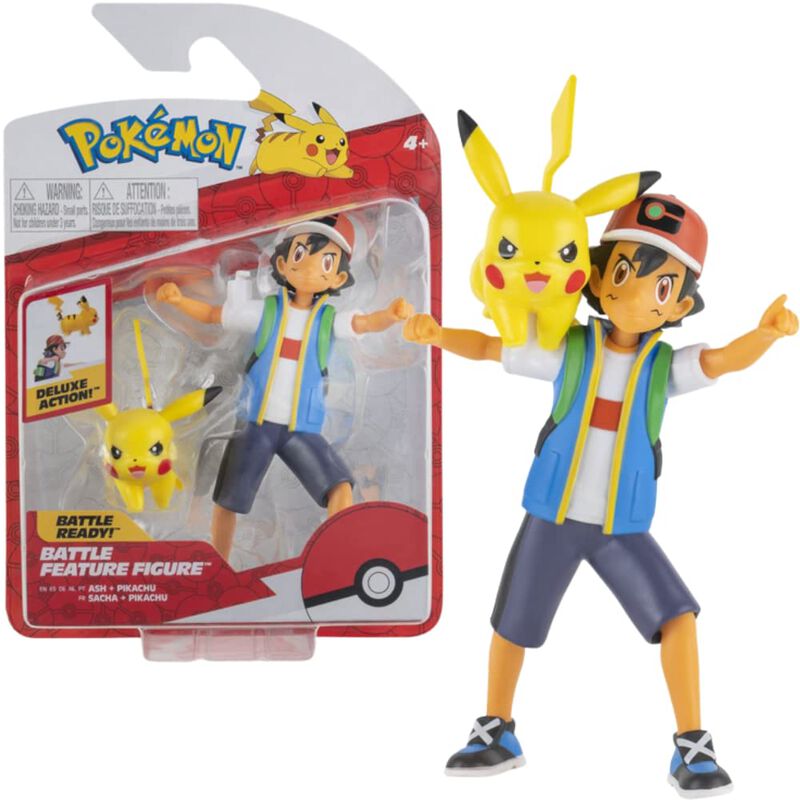 Figura De Acci&oacute;n Pok&eacute;mon Battle Feature Ash De ... image number null