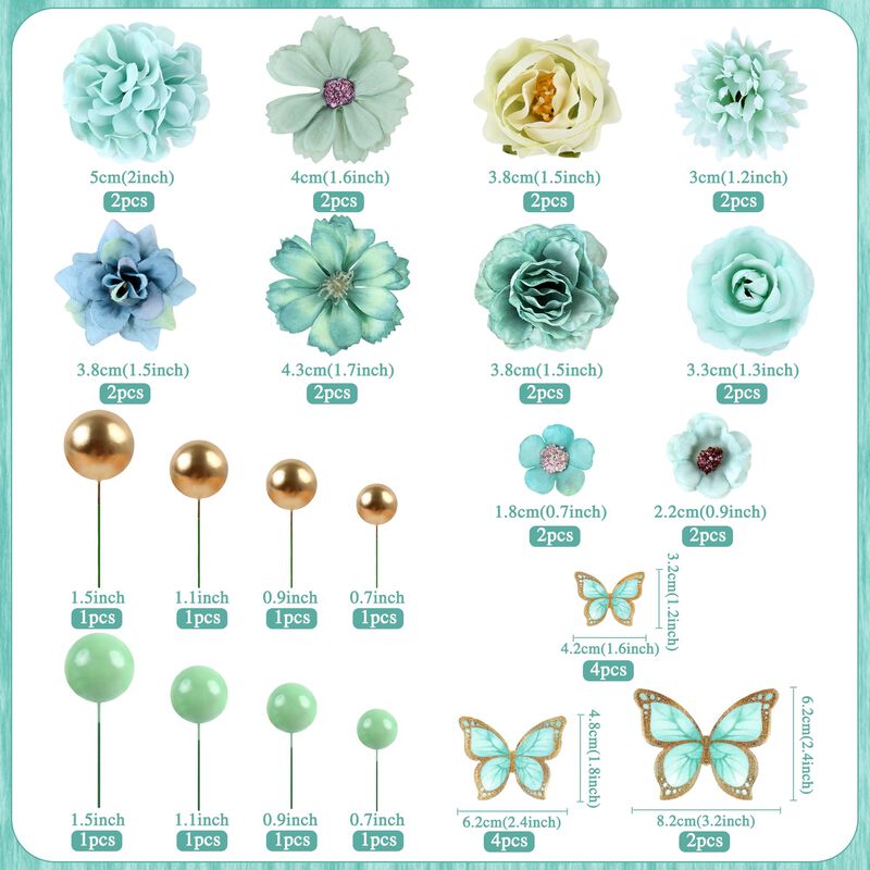 Adorno Para Pastel Cyodoos 38 Piezas Mariposa F... image number null