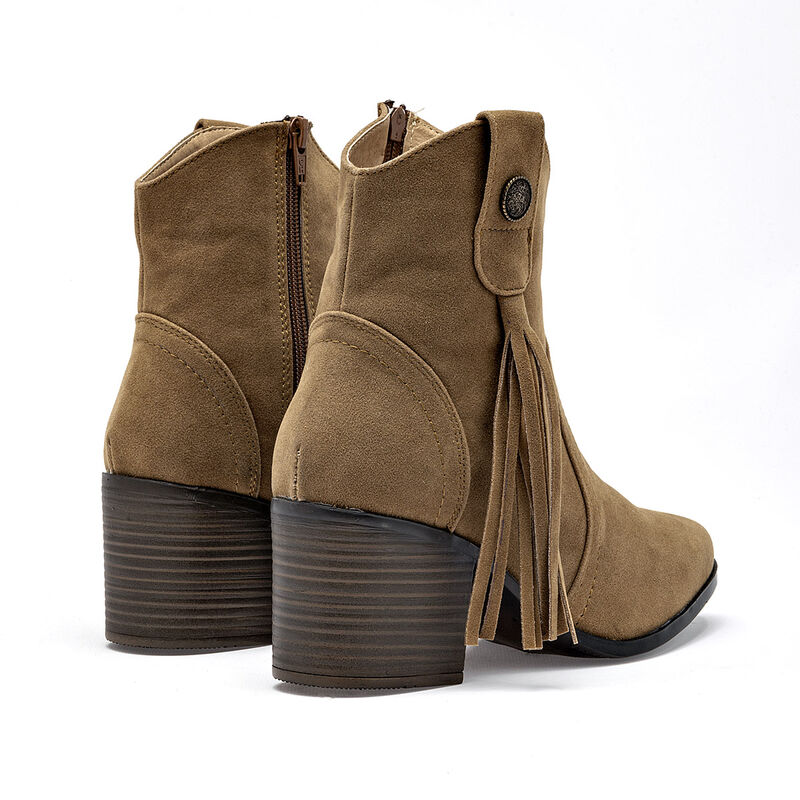 Moramora bot&iacute;n tac&oacute;n para mujer  camel cod 1413... image number null