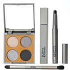 Kit De Maquillaje De Ojos Rinna Beauty 1 Unidad Negro Plata Gris Blanco