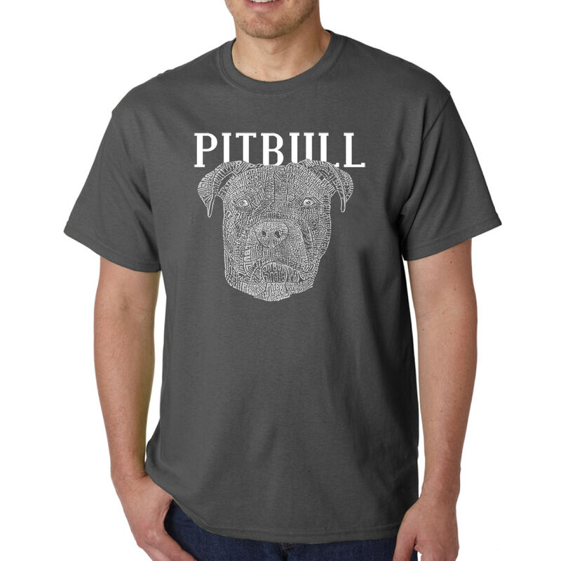 Camiseta Word Art Para Hombre - Cara de Pitbull... image number null